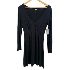 BP. V Neck Long Sleeve Black Mini Dress Size‎ Medium